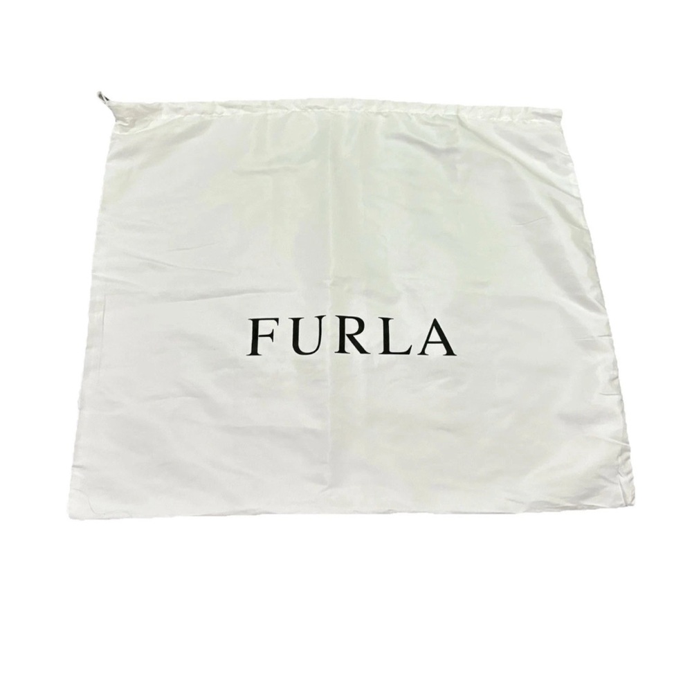 Furla Large White Satin Drawstring Dust Bag Pouch Storage Purse Cover 19 X 23